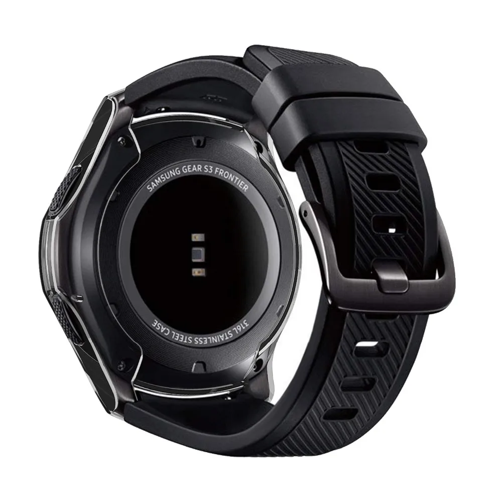 Защитный чехол для samsung gear S3 frontier, мягкий ТПУ покрытый бампер 20 мм 22 мм, ремешок для часов, чехол для Galaxy watch 46 мм S 3