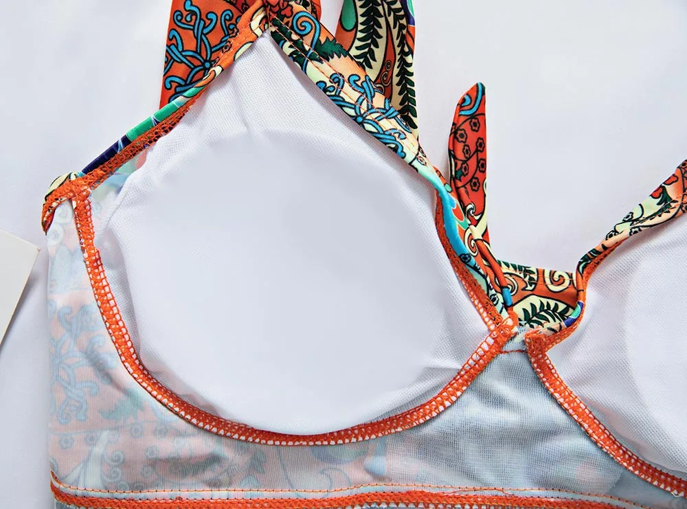 Купальщик Плавание костюм Для женщин с короткими Купальник Высокая талия Купальники для малышек женский плюс Размеры двух частей Купание Пляжная может мода