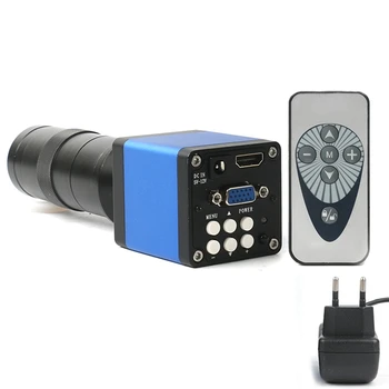 

Top 14Mp 1080P Digital Video Hdmi Micro-scope Camera +130X C Mount Lens for Pcb Soldering Repair Dual Display Output(Eu Plug)