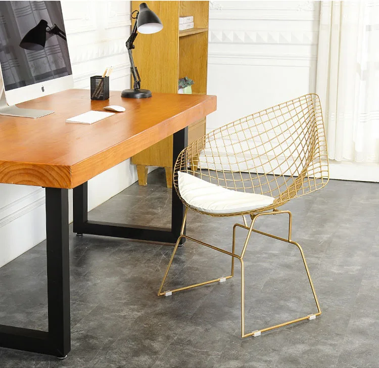 Скандинавские железные креативные пустотелые кофейные стулья для отдыха, Простые художественные металлические спинки, модные переговорные ресторанные применимые обеденные стулья