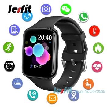 

Lesfit Smart Watch Women Men Full Touch Bluetooth Calling Android IOS Wrist Watch Smartwatch Digital Clock Sport Fitness Tracker