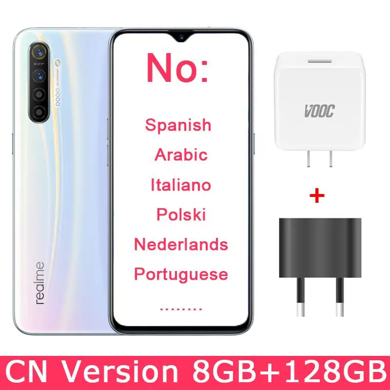 CN 8GB 128GB White Realme X2 глобальная версия CN X 2 Мобильный телефон Snapdragon 730G 64MP Quad камера 6,4 ''телефон nfc VOOC 30W FastCharger - Цвет: CN 8GB 128GB White