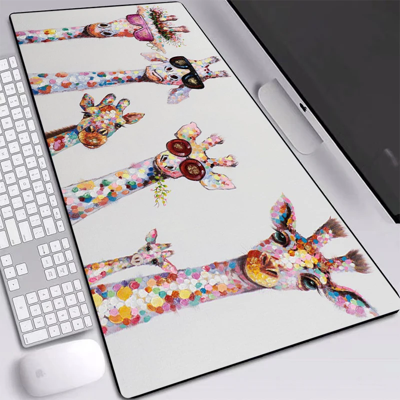 

Girafe Printed Mouse Pad Natural Rubber Base Surface Cloth or RGB Glowing Version PC Notebook Mice Pad Computer Accessories