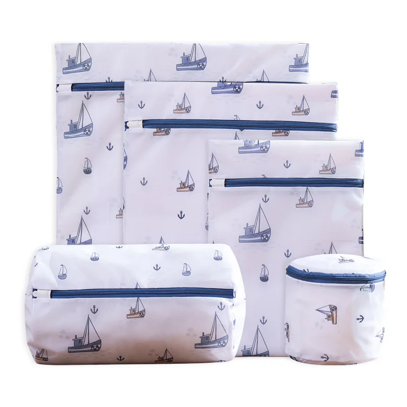 6 Sizes Printing Foldable Laundry Bag Washing Travel Storage Organizer Mesh Net for Bra Polyester Modern laundry bag,laundry bags