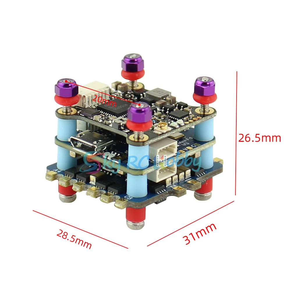 Мини F4 Контроллер полета стек 20x20 20A 2-4S 4 в 1 ESC для FPV гоночный Дрон Квадрокоптер гонки Квадрокоптер вертолет