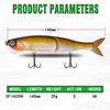 CF Lure 140mm 29g 6Color Jointed Bait Swim Baits Crystal Mouth with Soft Tail Fishing Lure ► Photo 3/4