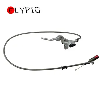 

7/8 Universal Pit Dirt Bike Hydraulic Brake Clutch Lever Master Cylinder Silver 1200mm