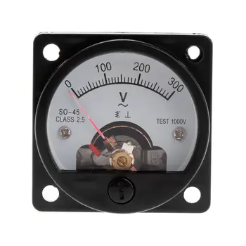 

Voltmeter SO-45 AC 0-300V Round Analog Dial Panel Meter Voltmeter Gauge Black