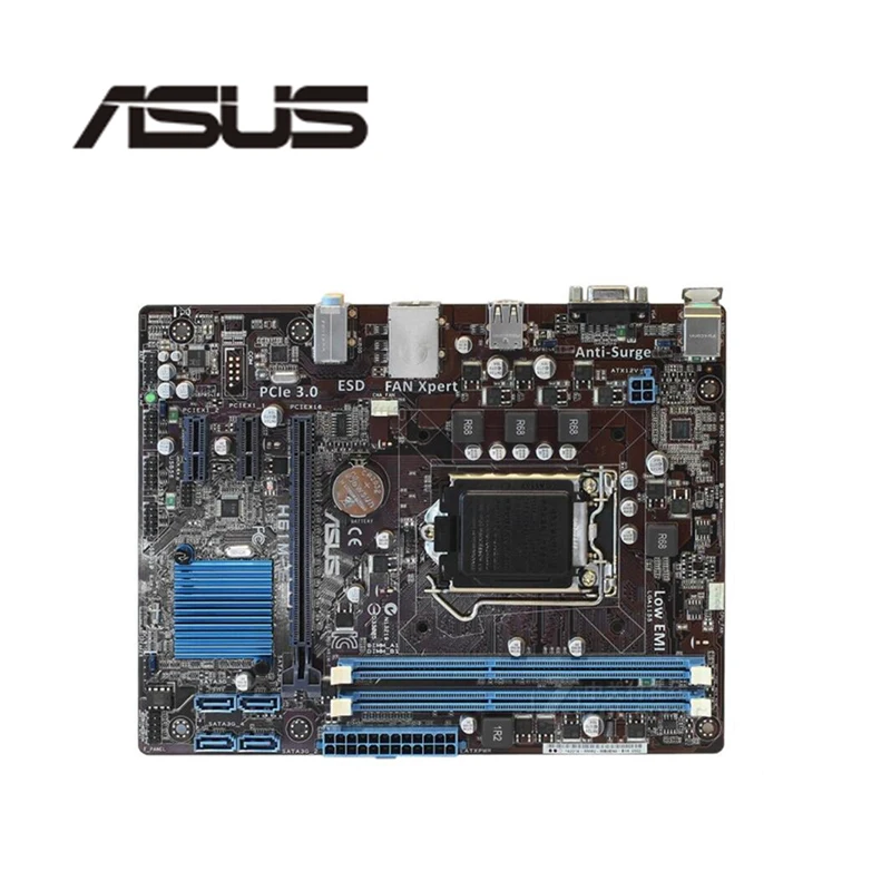 Para ASUS H61M-E DDR3 Do Computador Motherboard LGA 1155 Para Intel H61 P8H61 Mainboard Desktop SATA II PCI-E X16 Usado