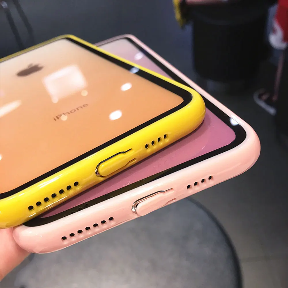 Роскошный прозрачный градиентный телефонный чехол для Iphone XS Max XR x из акрилового