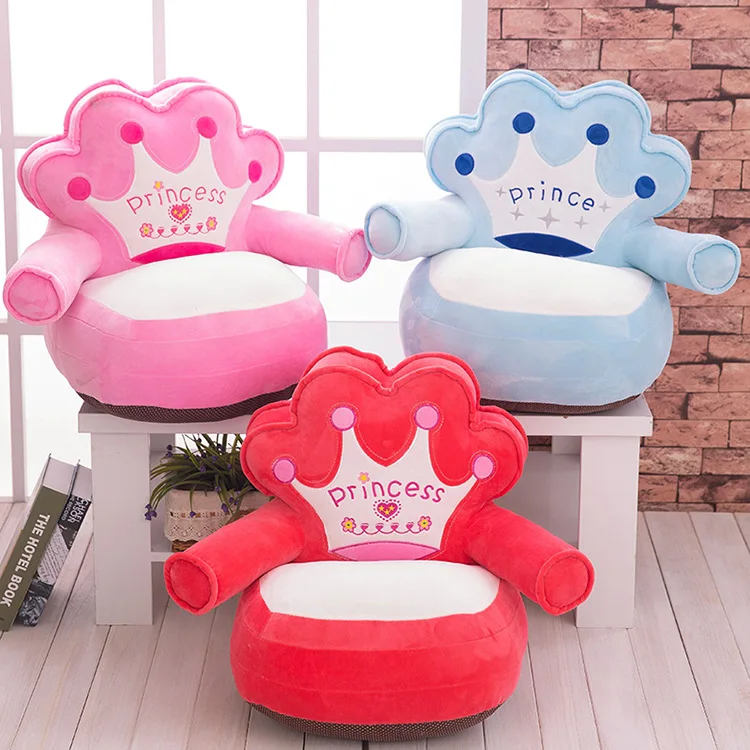 

Plush Toys Baby Stool Cartoon Mini Sofa Washable Crown Lazy Seat Children Birthday Gift