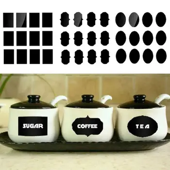 

36pcs/set Kitchen Spice Stickers Jar Sticker Waterproof Label Sticker Spices Organizer Storage Bottles Jars Blackboard Wall Tags