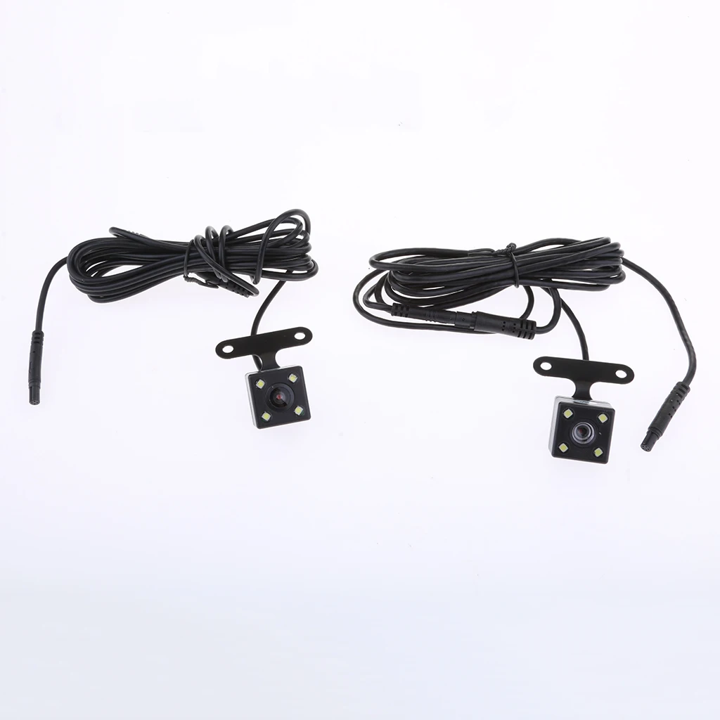 1 Set Motorcycle Cam 1080p FHD 120° Wide Angle Front + Rear Dual Lens 3 Inch For Universal Motorbike Support Multiple Language