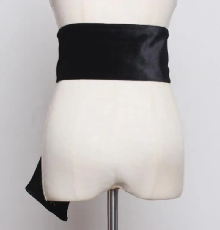 Women's runway fashion faux suede leather Cummerbunds female Dress Corsets Waistband Belts decoration wide belt R2258