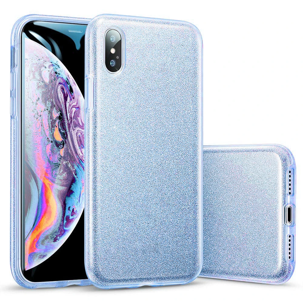 Blue Утепленные водостойкий блеск чехол КРЫШКА ДЛЯ samsung Galaxy A10 A10E A20E A40 A70 A20 A205 A30 A50 противоударные Чехлы 3 Слои ТПУ+ ПК - Цвет: Blue