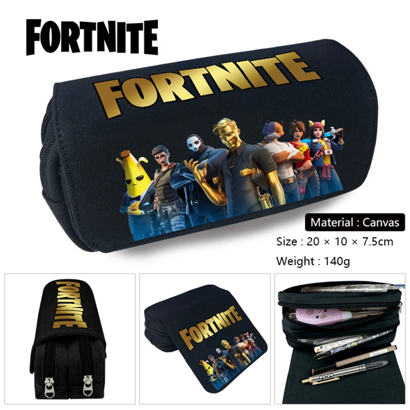 Красочный Большой Ёмкость Карандаш Чехол s винтажная сумка Fortnite ткань ручка