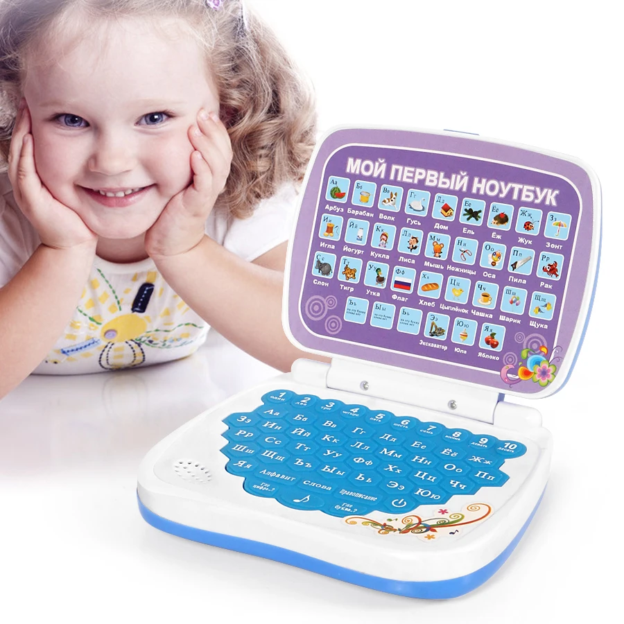 Russian Language Mini Tablet Computer Learning Toy with Alphabet and Words Multifunction Educational Learning Machine for Kids learning toys kids tablet