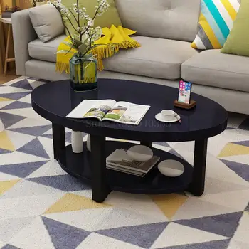 

Nordic small coffee table simple modern living room small apartment mini oval coffee table European economic creative table