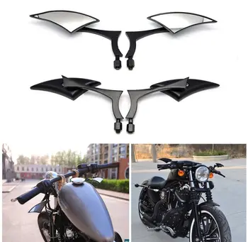 

BLACK BLADE ALUMINUM CUSTOM MIRRORS FOR MOTORCYCLE CRUISER CHOPPER XL883 Motorcycle Mirror Side Rear View Mirrors