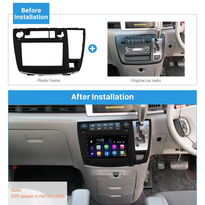 Harfey рамка для автомобильного плеера, панель для NISSAN ELGRAND 2004-2007, набор для установки приборной панели, накладка, пластиковый двойной Din