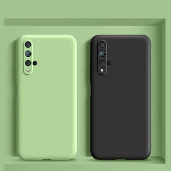 

For Huawei Nova 5T Case New Liquid Silicon Matte Soft Cover For Huawei Honor 20 Pro 20S Lite 10 View 30 Pro P40 Lite Phone Cases