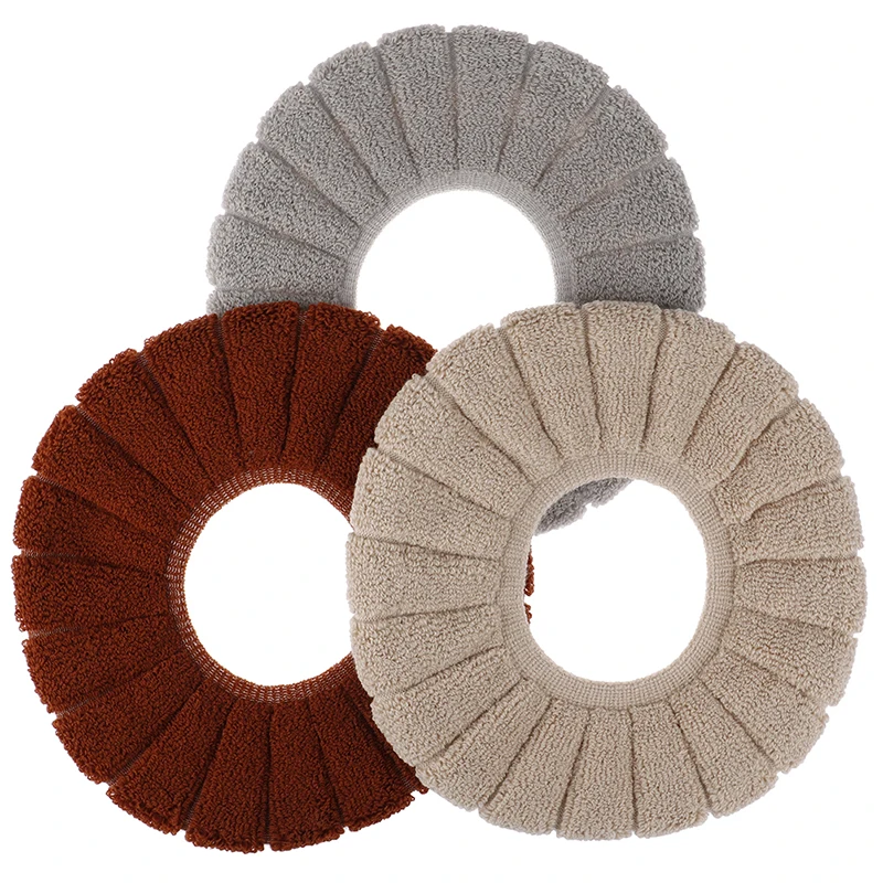 1Pcs Velvet Coral Bathroom Toilet Seat Cover Washable Pumpkin Pattern Soft Cushion Comfortable Warm Closestool Mat Seat Case