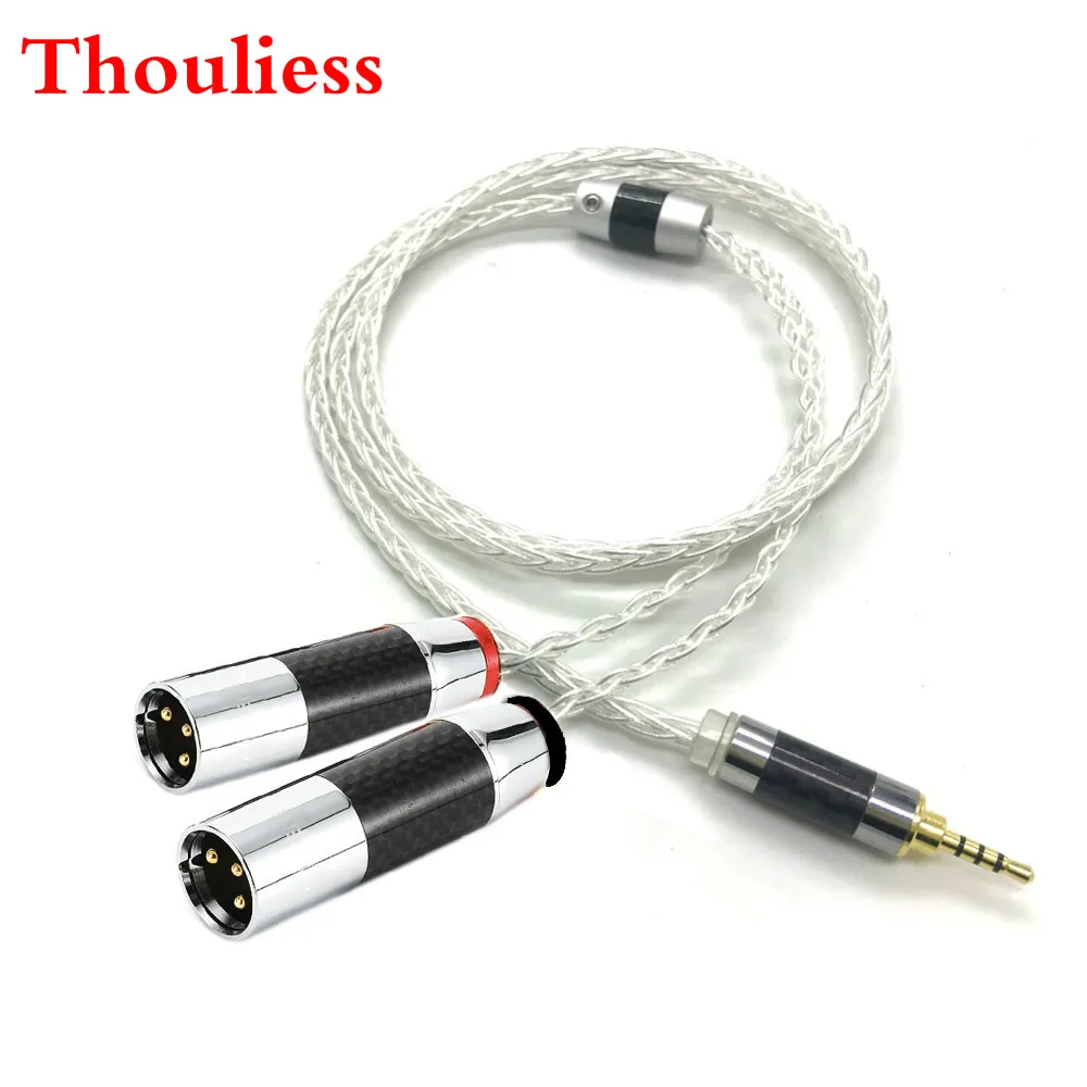 Thouliess HIFI 7N OCC Silver Plated 4.4mm/3.5mm/2.5mm TRRS Balanced to Dual 2x 3pin XLR Male Audio Adapter Cable | Электроника