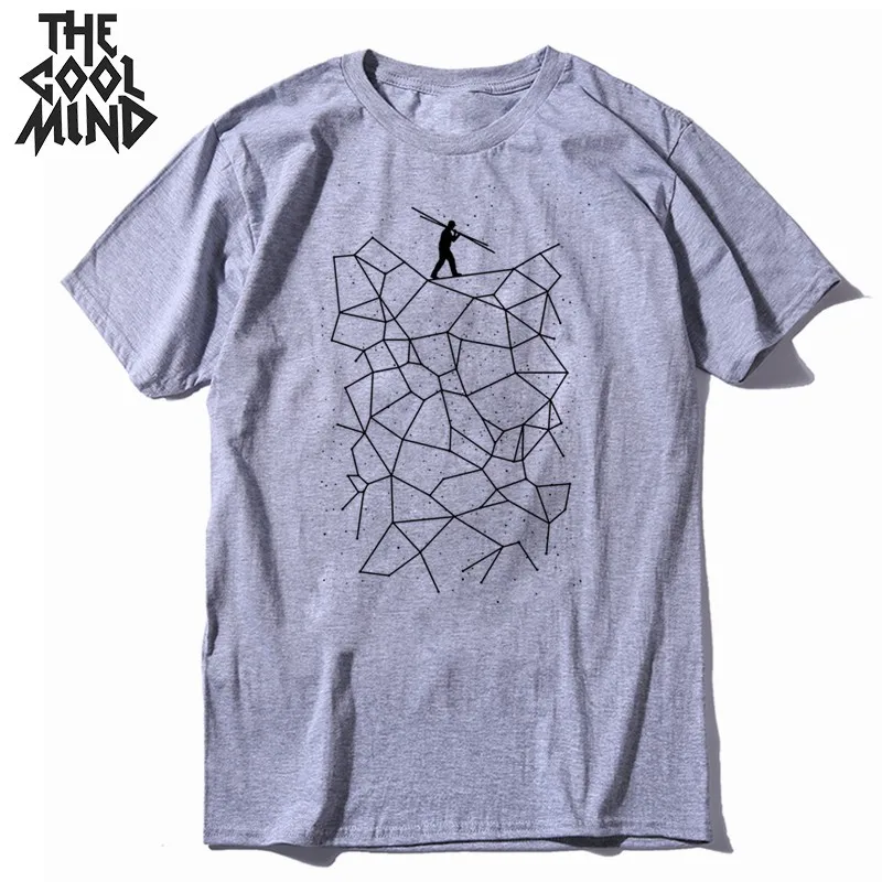 COOLMIND top quality cotton summer creative men t shirt casual short sleeve men tshirt o-neck t-shirt mens tee shirts CR-B0101