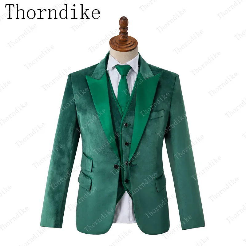 Последние пальто брюки жилет дизайн костюмы для мужчин строгий костюм; для жениха узор зеленый костюм Slim Fit бизнес мужчин s смокинг Свадебный костюм для мужчин