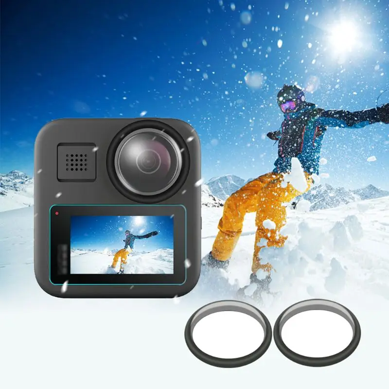 Защитная пленка+ Защитная крышка объектива для GoPro Max Закаленное стекло протектор