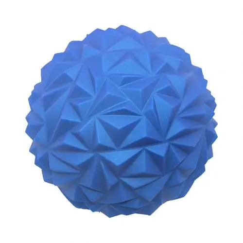 Синий Inflatable Spiky Massage Half Ball Foot Massager Pain Relief Yoga Fitness Tool - Цвет: Синий