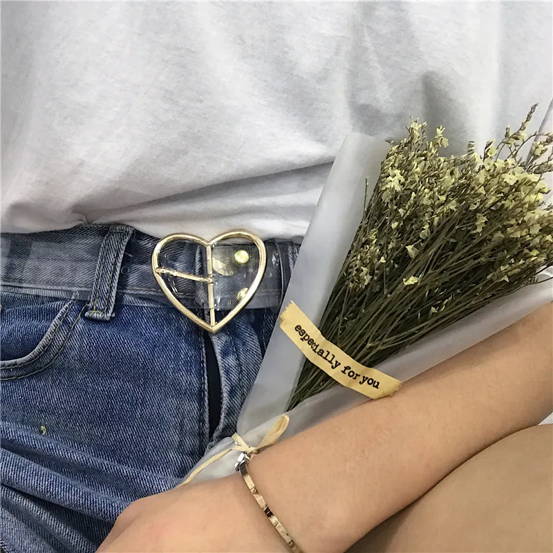 Корейский ulzzang милый пластиковый прозрачный Модный японский ремень Harajuku женский ремень любовь личности колледж ins ремни