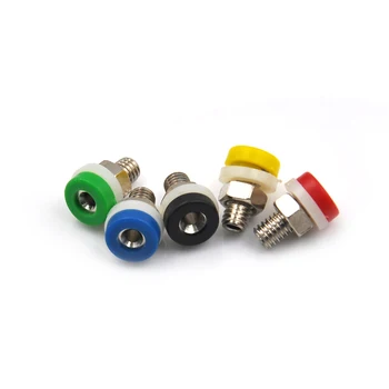 

10Pcs/lot 5 Colors Brass 2mm Banana Socket Jack For 2mm Banana Plug Test Connector
