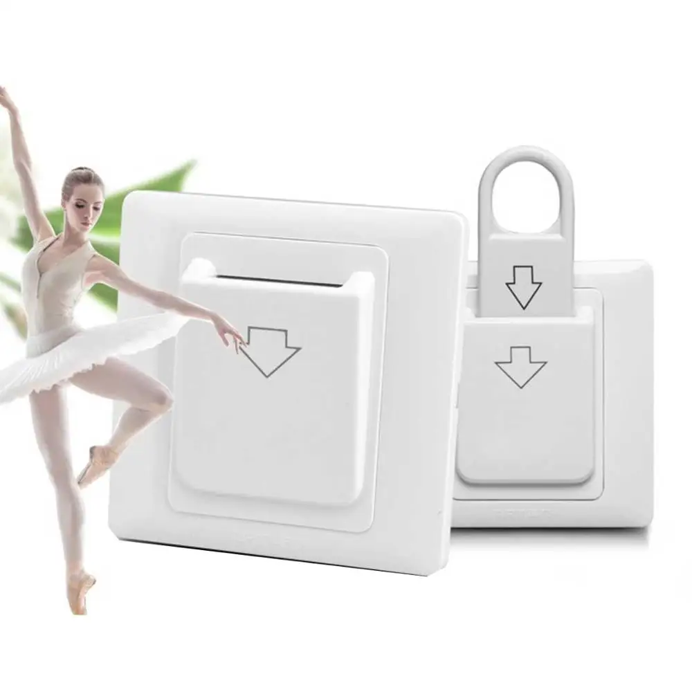

86x86mm hotel magnetic card electric switch 220V/25A push button Insert key electrical power control socket