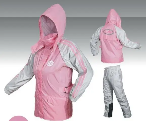 Pink Мужской водонепроницаемый плащ, уличный плащ с капюшоном, Женская куртка для дождливой погоды, мужской непромокаемый плащ Lluvia, мотоциклетный плащ LZG138 - Цвет: Pink