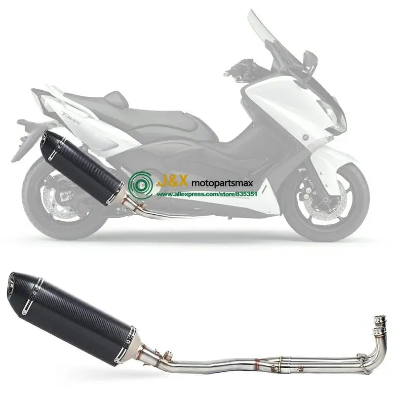 TMAX 500 TMAX 530 мотоцикл карбоновый глушитель полная система слипоны для Yamaha Tmax500 TMAX530 T-MAX 500 530 YP500 2008