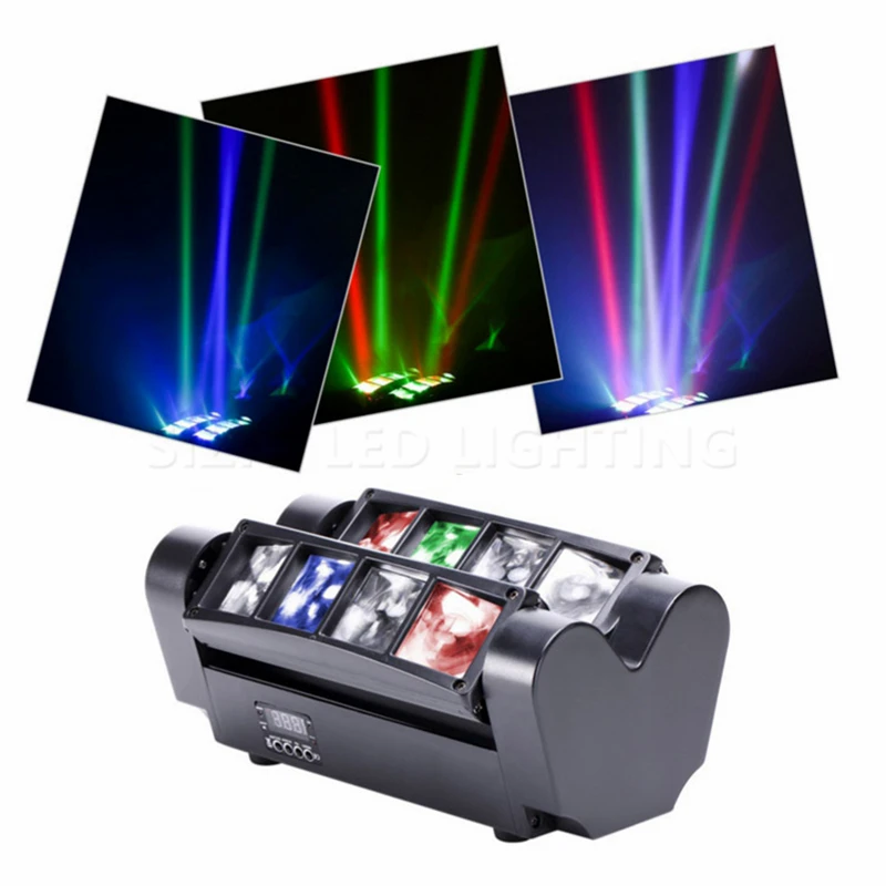 Высокое качество 45 Вт мини Led Паук свет DMX512 8 светодиодов LED движущийся головной RGBW