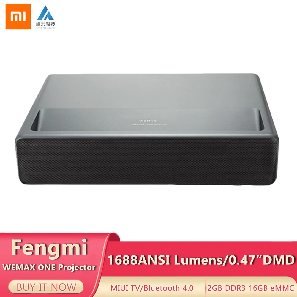 Xiaomi-proyector láser Fengmi webax ONE, dispositivo con interfaz en inglés, 2019 lúmenes, 1688 pulgadas, Full HD, 4K, compatible con Bluetooth, DOLBY, DTS, 3D, 150