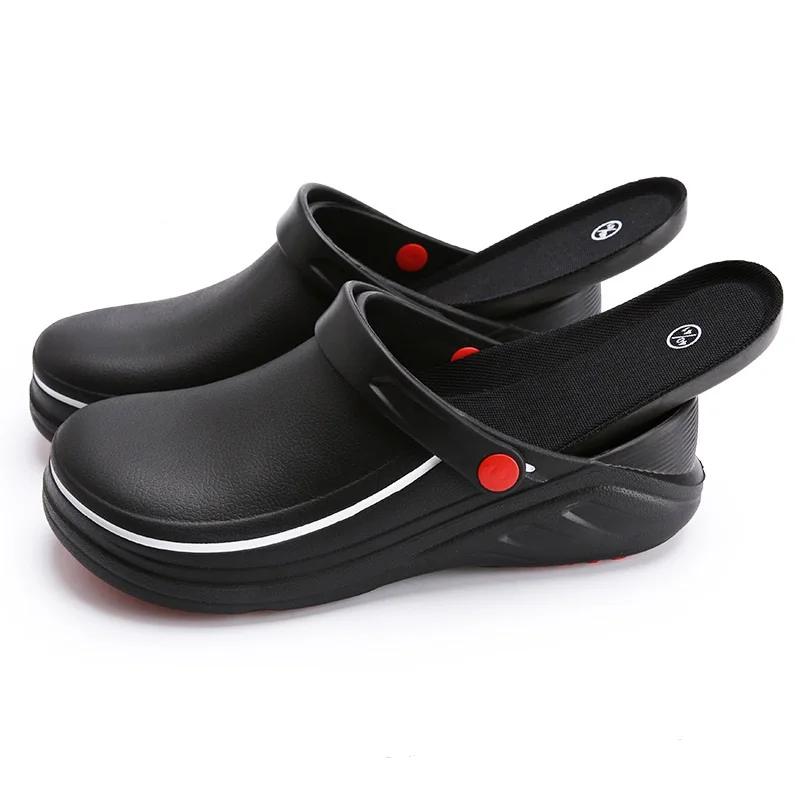 

EVA High Quality Non-slip Waterproof Oil-proof Kitchen Work Shoes for Chef Master Cook Hotel Restaurant Slippers Flat Sandals