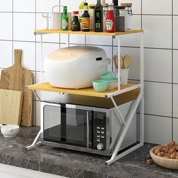

Wide storage table surface storage rack microwave oven frame structure stable simple multi-layer storage rack not easy to shake