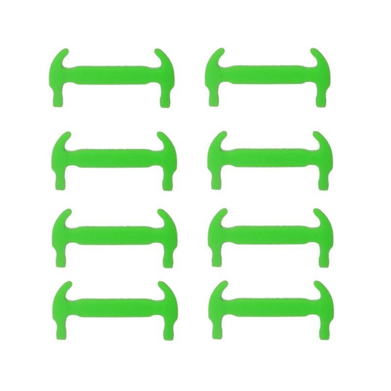 16pcs-Green 16 шт./компл. эластичные силиконовые шнурки для обуви практичная модная Для мужчин Для женщин ленивый молоток Тип обуви теннисные туфли с кружевами; шнурки без завязок; - Цвет: 16pcs-Green