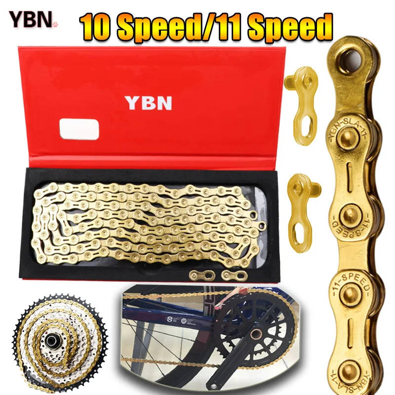Цепь велосипедная YBN 10 11 S 116L X10 X11 SLR|Велосипедная цепь| |