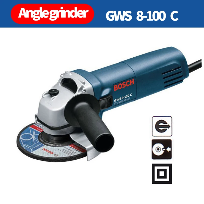 GWS 8-100 C Bosch GWS серии угловая шлифовальная машина металла шлифованные для резки машина обновление Новое приспособление для полировки металла - Цвет: GWS 8-100 C