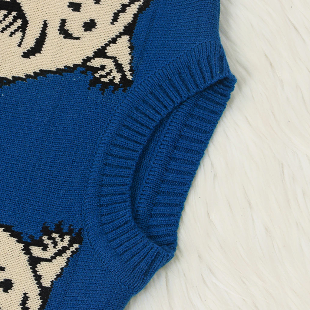 CHAMSGEND Women Patchwork Leopard Knitting Pullover Casual O-Neck Autumn Winter Thick Cashmere Tops Loose Sweater 1001