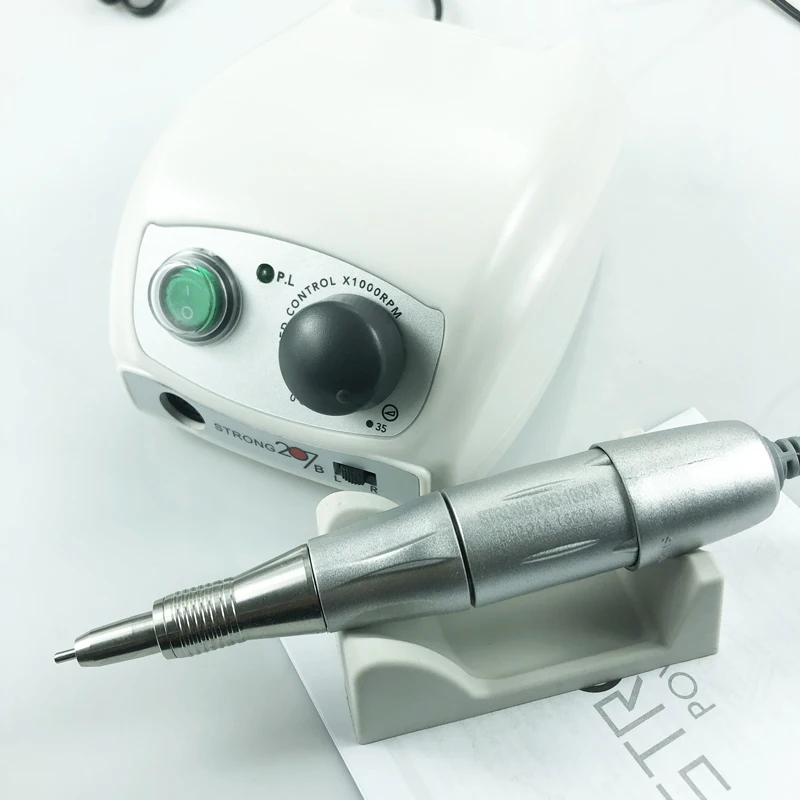 Strong 207B 65W Electric Nail Drill Control Box 35000rpm 50000RPM Handpiece Strong 210 Manicure Pedicure Nail Drill Apparatus 3