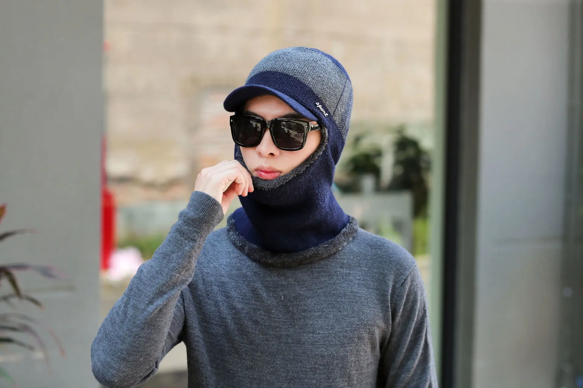 Зимние шапки для мужчин Skullies Beanie шапка зимняя шапка мужской женский шерстяной шарф шапка s Набор Балаклава маска Knitted шапка вязаная шапка