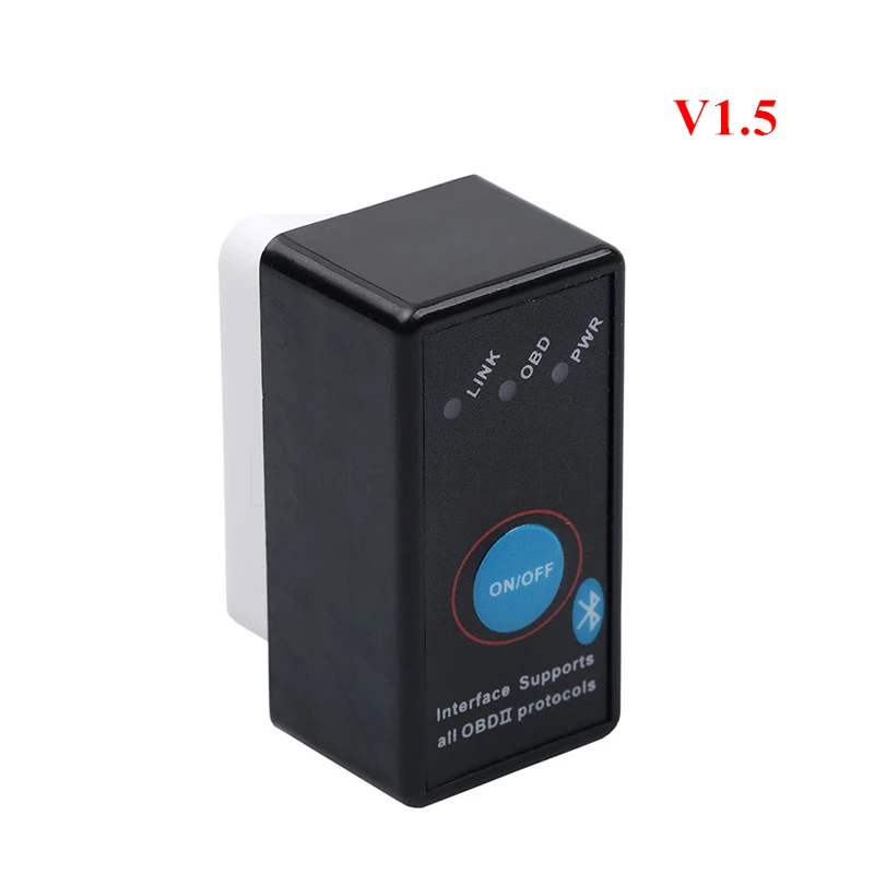 Мини адаптер Bluetooth ELM327 V1.5 с переключателем поддержка полной версии ELM 327 в 1 5 OBD2 для