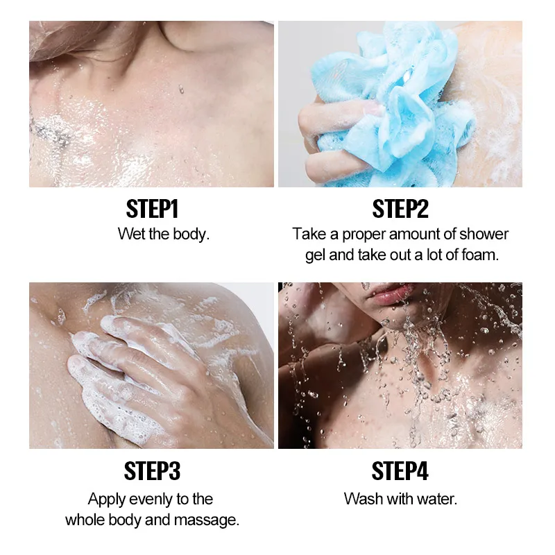 MANCODES 350ml Niacinamide Whitening Shower Gel Whole Body Wash Bathing Mousse Deep Clean Skin Moisturize Exfoliating Body Care