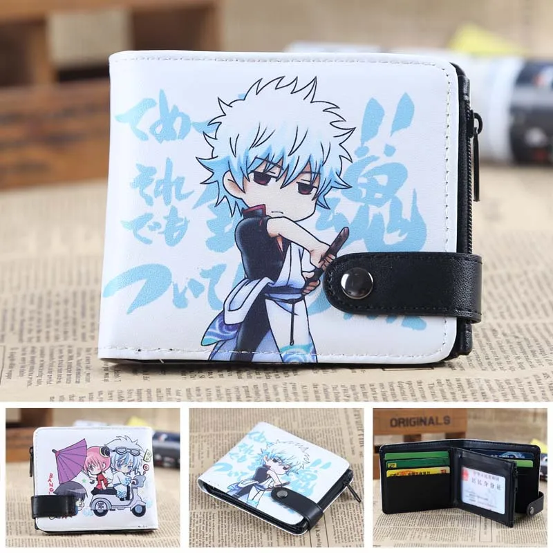 Аниме Gintama Chibi Sakata Gintoki PU короткий кошелек/кошелек для монет/многослойный