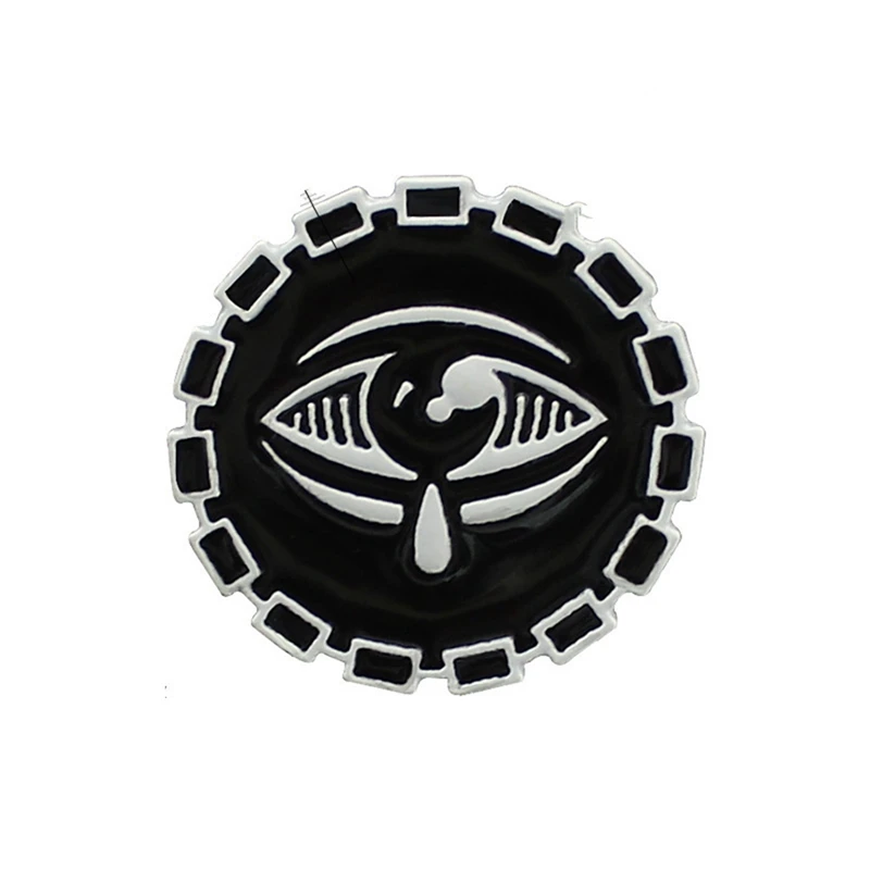 

Round Shape Black Eye Pin Tears Black Brooch Skeleton Witchcraft Tears Creative Badge Clothing Backpack Brooch Jewelry